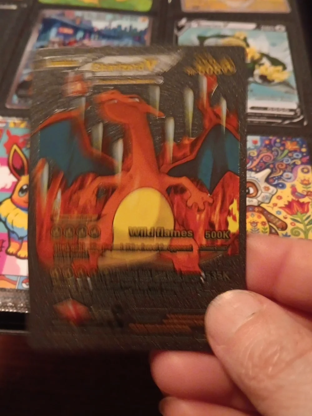 Charizard Collectible Card - Red & Orange Dragon Art